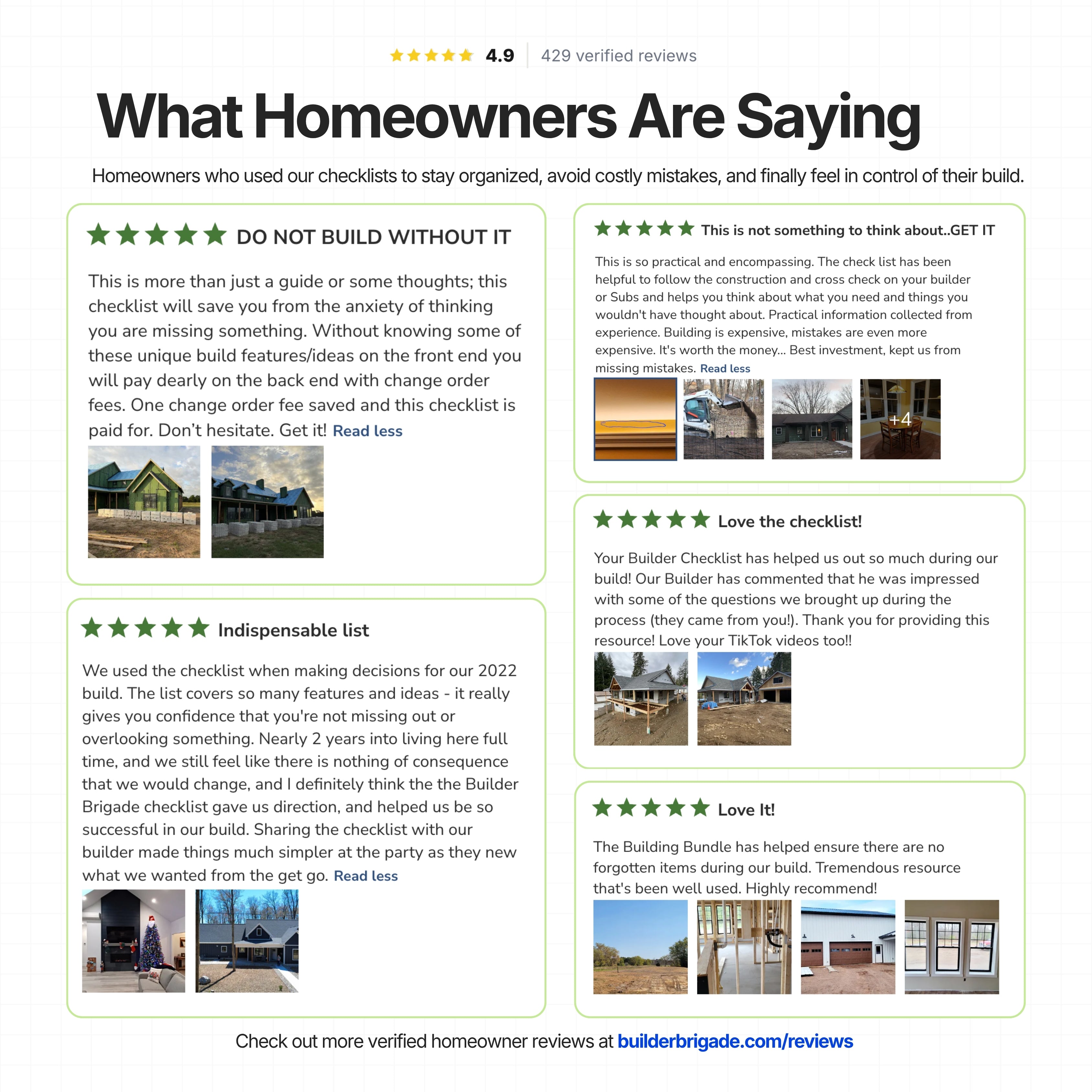 What homeowners are saying: customer reviews of the printed home building workbook