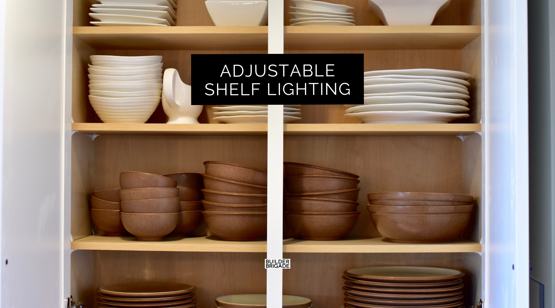 Adjustable Shelf Lighting Without Wires