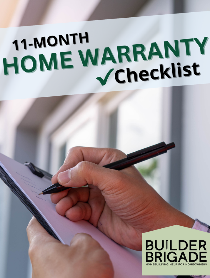 11-Month Home Warranty Checklist cover