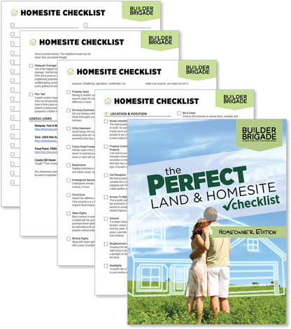 The Perfect Land & Homesite Checklist