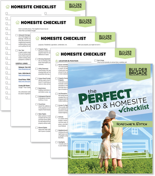 The Perfect Land & Homesite Checklist